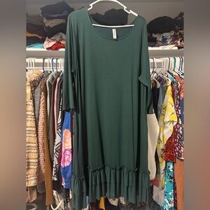 Zenana Outfitters Forest Green Maxi Dress